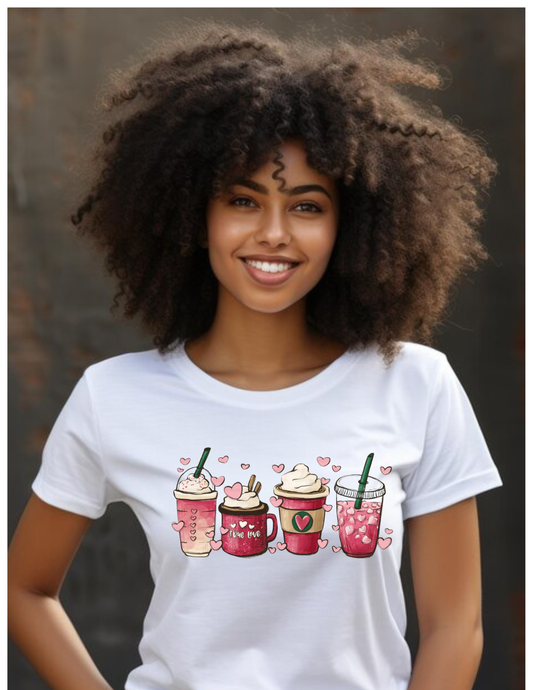 Valentine Coffee Love Graphic Tee