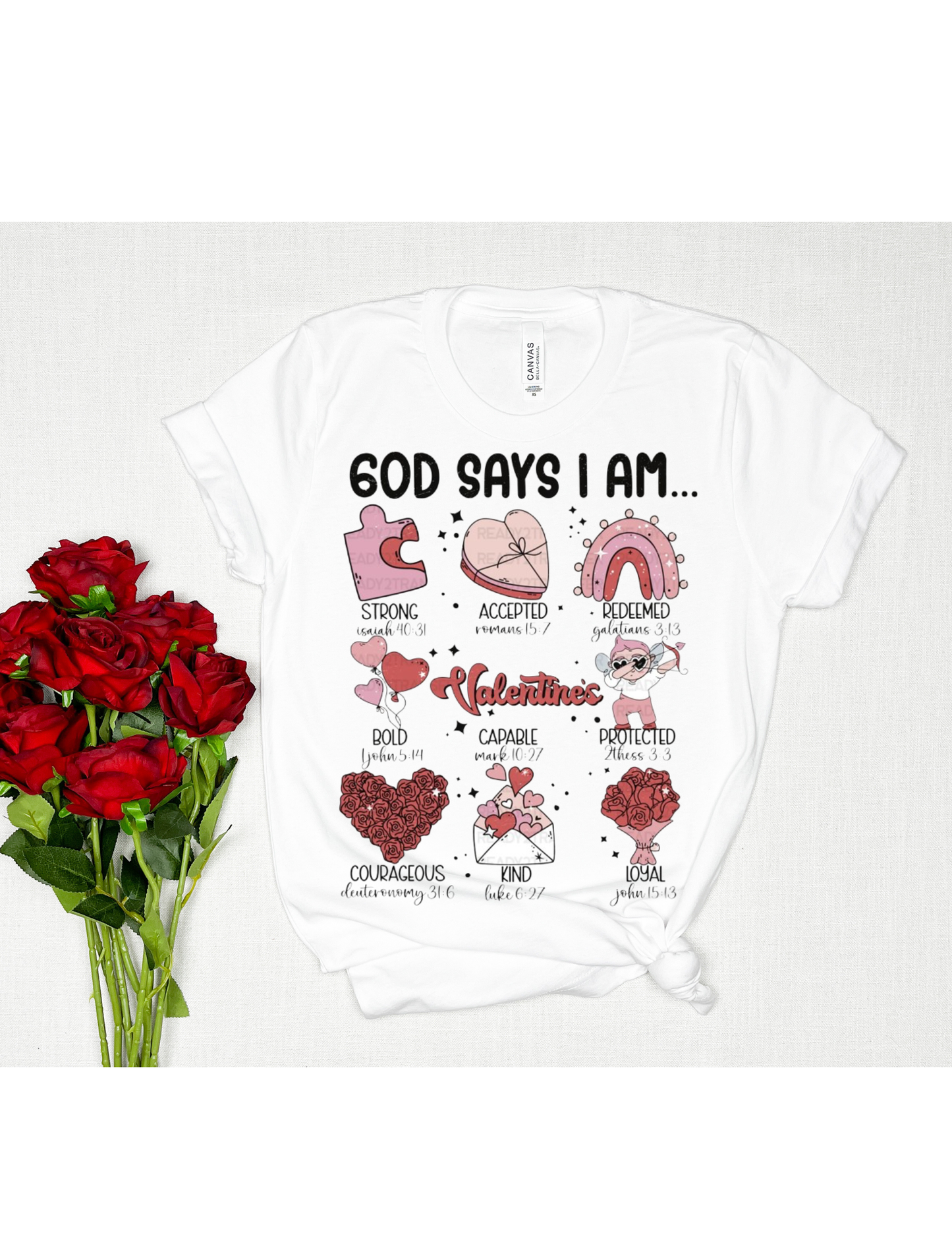 God Says I Am… Valentine Faith Tee